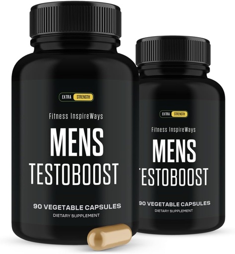 [BRSREAQTCQCBQEI7] Mens Testboost Max Pills, Mens Testboost for Strength and Stamina, Testoboost Support Increase Energy (Single Pack, 90 Capsules) (2-Bottles)