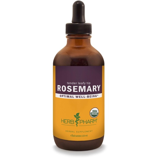 [BRSWIY37AEFGEDLG] Herb Pharm Rosemary Liquid Herbal Extract: Organic Traditional Cognitive Support, for Memory & Alertness, Circulatory Support, Gluten-Free, Non-GMO, Up to ~3 Month Supply, 4 oz*, Packaging May Vary