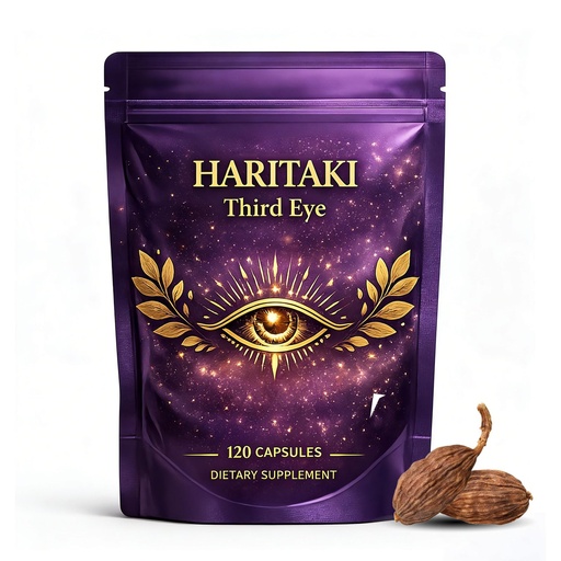 [BRSRGAYBAQGWCYI3] Haritaki Third Eye Capsules,Haritaki Capsules Organic, Pure Terminalia Chebula Extract for Mental Clarity, Awaken Intuition, Inner Balance Energy & Digestive Support - 120 Capsules (1)