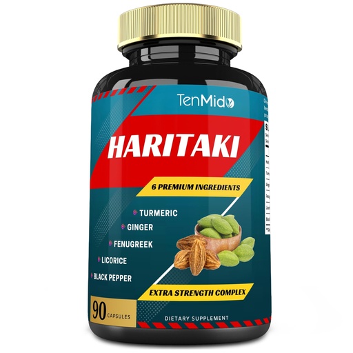 [BRSWYCD6CMNW2HIZ] Haritaki Supplements Extract Capsules with Turmeric, Ginger, Fenugreek, Licorice, Black Pepper | Nourishes, Rejuvenates Body, 3 Months Supply