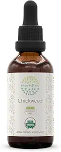 [BRSROHABDN5R6ALO] Chickweed B60 USDA Organic Tincture | Alcohol-Free Extract, High-Potency Herbal Drops | Certified Organic Chickweed (Stellaria Media) Dried Herb (2 oz)