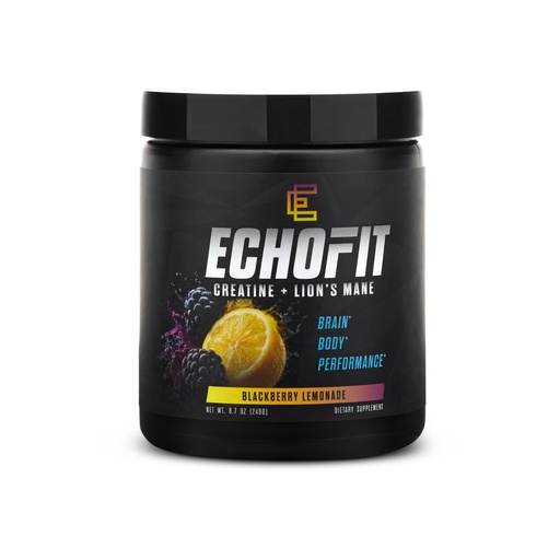 [BRSRGBICAUGWG3LD] Creatine Monohydrate + Lion's Mane Supplement Powder – BlackBerry Lemonade – Cognitive & Strength Support – 30 Servings