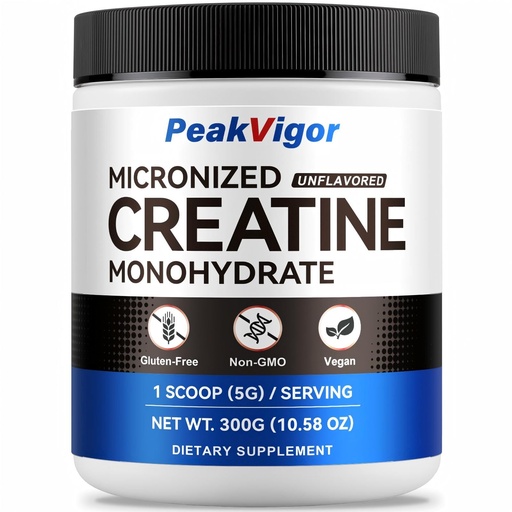 [BRSREHYDCQCWGYDZ] 100% Pure Micronized Creatine Monohydrate Powder,5000mg Per Serving Creatine for Women & Men,60 Servings, Unflavored-Daily Creatine Supplement,Third-Party Tested