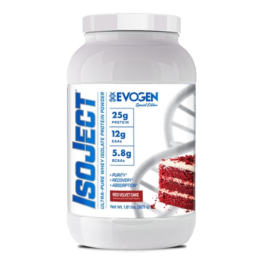 [BRSRGBACC4OQIYI7] Evogen Isoject - Whey Protein Isolate | Ultra-Pure Whey Protein Powder with Ignitor Enzymes, BCAAs, and EAAs | Enhanced Absorption & Recovery | Red Velvet Cake | 25 Servings