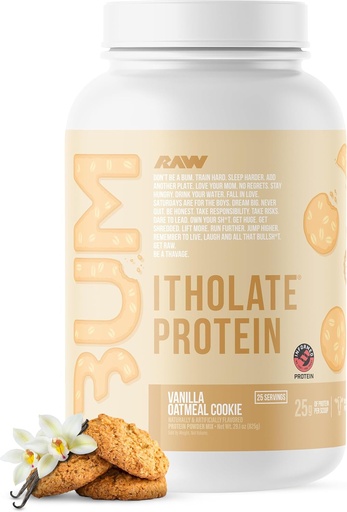 [BRSW2GIBBYPRQHQY] RAW Whey Isolate Protein Powder, Vanilla Oatmeal Cookie (CBUM Itholate Protein) - 100% Grass-Fed Sports Διατροφή για την ανάπτυξη των μυών & την αποκατάσταση - χαμηλής περιεκτικότητας σε λιπαρά, χαμηλής περιεκτικότητας σε υδατάνθρακες, φυσικά αρωματισμένο - 25 υπηρεσίες