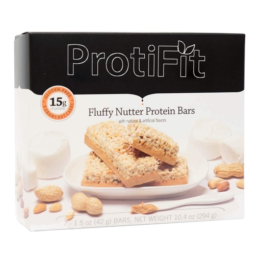 [BRSW2HQ2BEJR4DI6] Proti Fit - Low Calorie Snack Bar for Healthy Diets, 15g Protein, Low Carb, Low Sugar, 7 Servings Per Box (Fluffy Nutter)