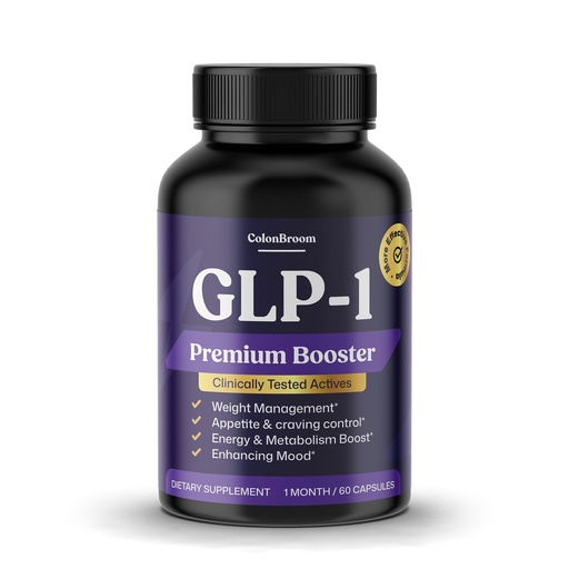 [BRSRGGT6DEGQ4ELJ] ColonBroom GLP-1 Premium Weight Management Supplement for Women & Men - GLP1 Supports Gut Health, Metabolic Wellness & Appetite Regulation - Vegan, Gluten-Free Diet Capsules | 60 Count