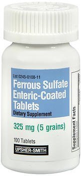 [BRSWIZY5BZ4BAGQV] Ferrous Sulfate 325 mg - 100 Tablets