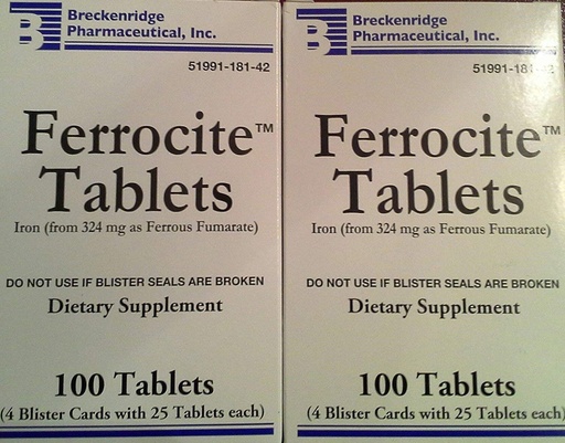 [BRSWIAYNAYGBWHT6] [2 Pack] Ferrocite? Tablets 100 Ct. *Compare to Hemocyte & Save* (2 Boxes of 100)