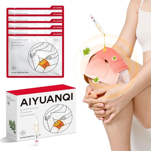 [BRSREFDQORYBA3A3] 4PCS Knee Patches, Herbal Knee Pain Relief Patch with Essential Oil, Mugwort Self-Heating Adhesive Patches, Muscle Pain Relief for Sport/Fitness/Yoga, Spring Outdoor