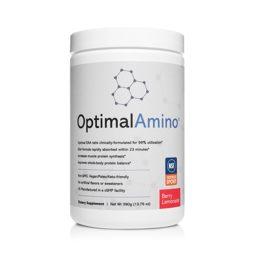 [BRSROZABOVYQY3LU] OptimalAmino® Best Pre/Post Workout Recovery Drink, 99% Utilization Essential Amino Acid Supplement, NSF Certified for Sport® Certified