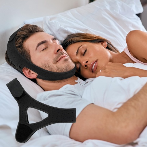 [BRSRYY36BEOROALU] Snoring Chin Strap Comfortable Universal Snoring Devices Adjustable Effective Stop Snoring Sleep Snore Reducing Aid for Women and Men (Black)