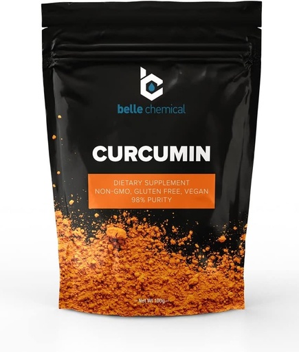 [BRSWGFQ6BN5RO3TV] Belle Chemical 98% Pure Curcumin Powder (98% Curcuminoids) (100 Grams)