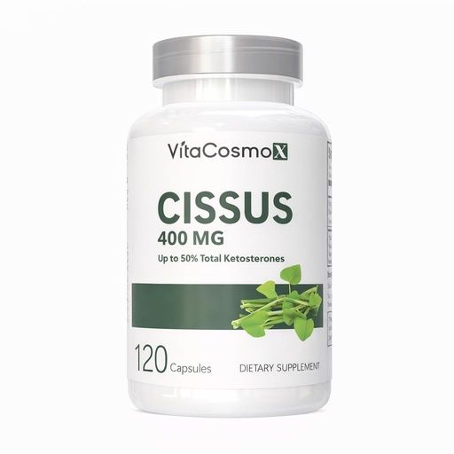 [BRSREHYZAEFQOCQZ] Cissus Quadrangularis Extract, 400 mg per Serving 120 Veggie Capsules 100% Vegetarian, Non-GMO & Gluten Free