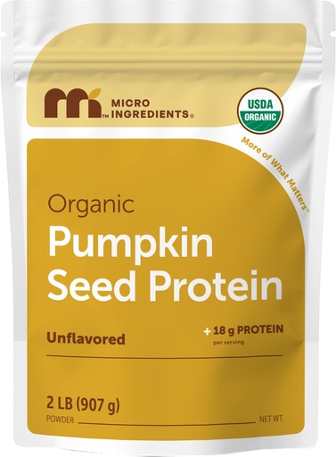 [BRSREBIDAQFQIDTA] Micro Ingredients Organic Pumpkin Seed Protein Powder, 2lb | Raw Plant-Based Protein | Single-Ingredient Powder | Smooth Texture & Versatile Use | Non-GMO, Soy Free