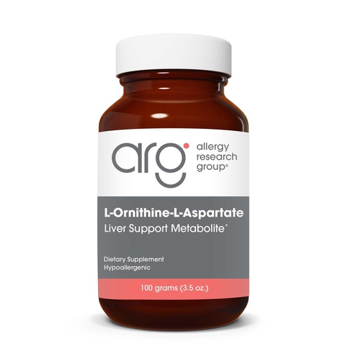 [BRSWIYIPAQNRWCT2] Allergy Research Group ARG L-Ornithine L-Aspartate Powder - Amino Acid Complex - Aids Nitrogen & Ammonia Metabolism - Liver Function Support - Hypoallergenic - 33 Servings - 3.5 oz