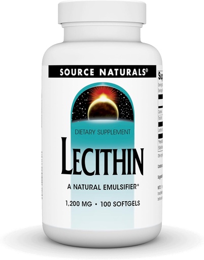 [BRSWIYQEO4BGGEQ7] Source Naturals Lecithin 1200 mg, A Natural Emulsifier - 100 Softgels