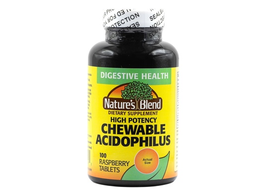 [BRSWIZ33OBYAAYLI] Nature's Blend Acidophilus Probiotic Supplement - 100 High Potency Capsules - Digestive Health, Gut Flora Balance