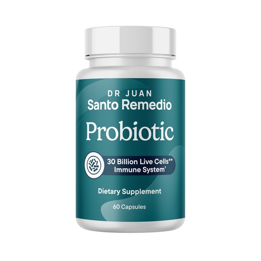[BRSRGCYYB5YGO2YV] Santo Remedio Probiotic, for Digestion Health, Dietary Supplement, Immune System Support, 159 mg, 60 Capsules (60 Count (Pack of 1))