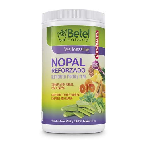 [BRSWGGL6DIPRECTK] Betel Natural Polvo de Nopal (Prickly Pear) Reforzado Made with Grapefruit, Pineapple, and Papaya - 16 Oz