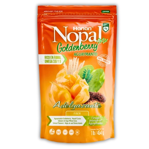 [BRSROHYYAAIBO2DJ] Nopal Mix Aguaymanto 454g - 100% Natural High-Fiber Goldenberry Blend for Digestive Health, Vegan, Non-GMO, Gluten-Free, Keto from Peru (16oz)