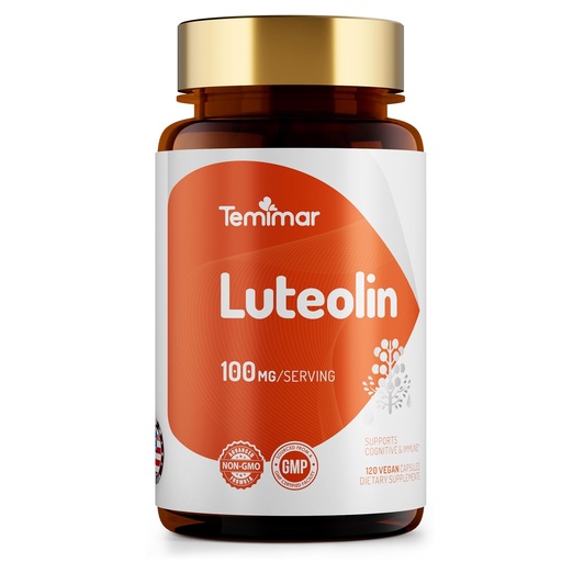 [BRSREHD5OJ5BM2DV] Luteolin Supplement 100mg, Flavonoids Supplements for Brain Health Support, Non-GMO, Gluten Free,Made in USA, 120 Vegan Capsules