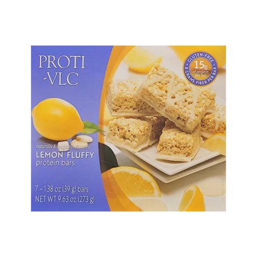 [BRSROH32DECRE3DA] PROTIFIT - Low Calorie Snack Bar for Healthy Diets, High Protein, 15g Protein, Low Carb, Low Sugar, Ideal Protein Compatible, 7 Servings Per Box (Lemon Fluffy)