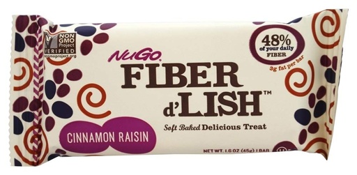 [BRSWIYQQBUMAMCTA] NuGo Fiber d'Lish, Cinnamon Raisin, 25.4 oz, 16 ct