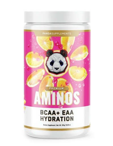 [BRSREEAROQORYCAV] Underground Bio Labs Panda Supps Aminos | BCAA + EAA + Hydration + Eectrolytes for Men and Women with 2G Taurine and 4G EAAs (30 Servings) (Pink Lemonade 3.0)