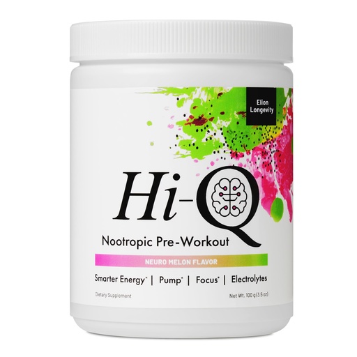 [BRSRGAY2O4ORMYDG] Hi-Q Nootropic Pre-Workout – Clean Energy, Focus & Pump – Powered by Paraxanthine – Neuro Melon Flavor