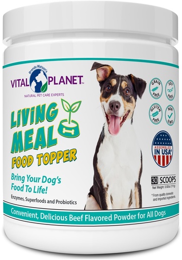 [BRSWGYY3C56A2GTV] Vital Planet - Pet Living Meal Dog Powder with Enzymes Superfoods and Probiotics 111 g 30 Servings