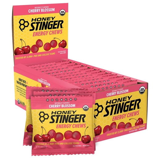 [BRSWIYDYOBYRW3LE] Honey Stinger Organic Cherry Blossom Energy Chew, Gluten Free & Caffeine Free, for Exercise, Running and Performance, Sports Nutrition for Home & Gym, Pre and Mid Workout, 21.6 Ounces (Pack of 12)