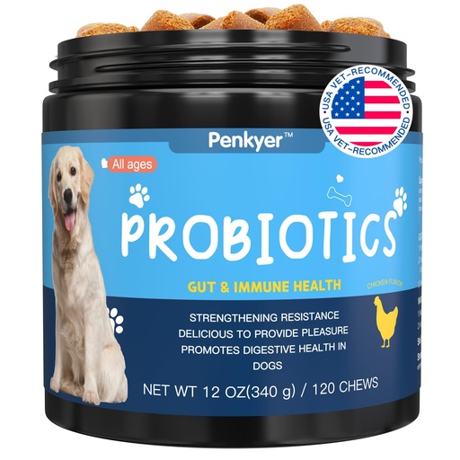 [BRSRE2Y6OUCBSYLA] Probiotics for Dogs, Dog Probiotics for Yeast, Itchy Skin and Itchy Ears, Digestive Enzymes with Prebiotics for Digestive Health, Probiotic Chews for Dogs Support Immunity Health - (Chicken 12 Oz)