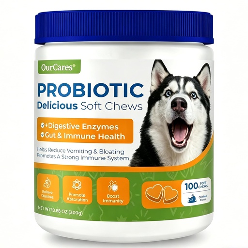 [BRSRGGT7AUCQGADL] Probiotics for Dogs – Probiotic Chews with 4.8 Billion CFU, Digestive Enzymes & Pumpkin | Dog Gut Health Supplement for Diarrhea, Gas & Sensitive Stomach | Soft Chews for Senior Dogs & All Breeds