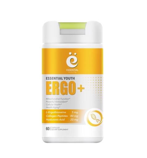 [BRSRA2T5AEFRACLJ] L-Ergothioneine with Collagen Peptides, Hyaluronic Acid, Vitamin C, and E - Advanced Antioxidant, Promotes Longevity & Healthy Aging – Gluten-Free, 60 Capsules (1 Pack)
