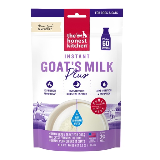 [BRSWGFQPCIHRQE3B] The Honest Kitchen Human Grade Instant Goat's Milk with Probiotics for Dogs and Cats, 5.2 Ounces