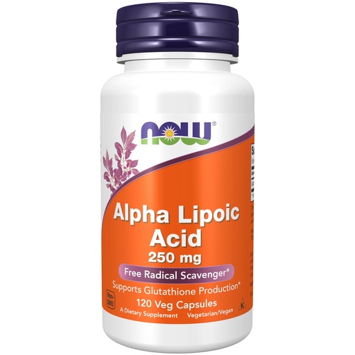 [BRSWIY32BQIRMEI3] NOW Foods Supplements, Alpha Lipoic Acid 250 mg, Supports Glutathione Production*, Free Radical Scavenger*, 120 Veg Capsules