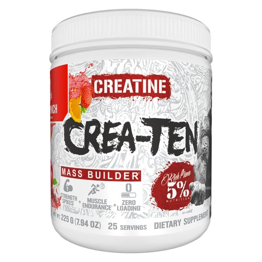[BRSRMCQ5ABYBOCQZ] 5% Nutrition CreaTEN Creatine Complex + Accelerators | Flavored Creatine Powder for Muscle Gain | Max Power, Strength, Endurance, & Recovery (Fruit Punch)