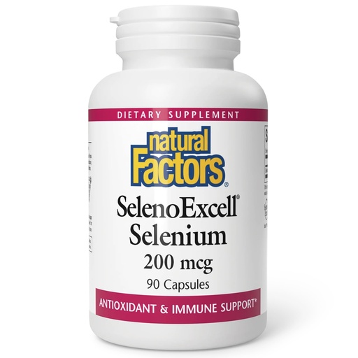 [BRSWIYT3PMCQ4FA7] Natural Factors, SelenoExcell Selenium 200mcg, Antioxidant & Immune Support, 90 Capsules