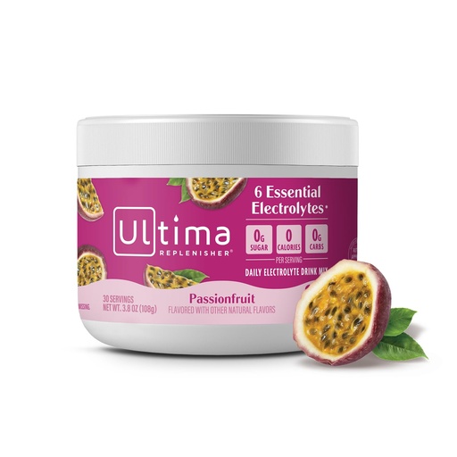 [BRSW2CD7OIMBU2TK] Ultima Replenisher Passionfruit Electrolytes Powder, 30-Serving Canister | Daily Zero Sugar Hydration Powder with 6 Key Electrolytes & Minerals - Sugar Free, Plant Based & Keto Friendly