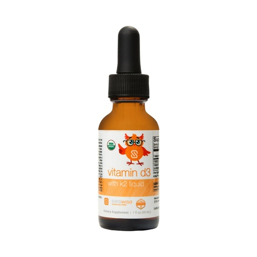 [BRSRABD7AUARO3IU] Organic Liquid Vitamin D3 with K2 by Dr. Ana Maria Temple | Supports Strong Bones and Immune Health | USDA Certified Organic | Olive Oil Base for Enhanced Absorption | 1 Fl Oz