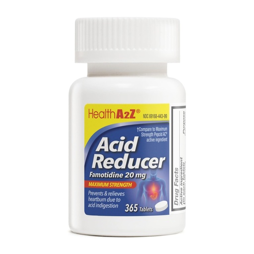 [BRSRAGLQC5YB4DTJ] HealthA2Z® Acid Reducer | Famotidine 20mg | Maximum Strength | Relief from Heart Burn Due to Acid Indigestion (365 Tablets (Pack of 1))