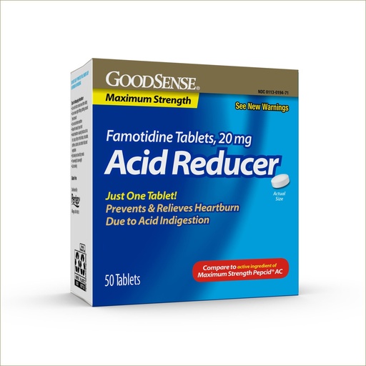 [BRSREGALB4DRO3Y4] GoodSense Maximum Strength Famotidine Tablets 20 mg, Acid Reducer for Heartburn Relief