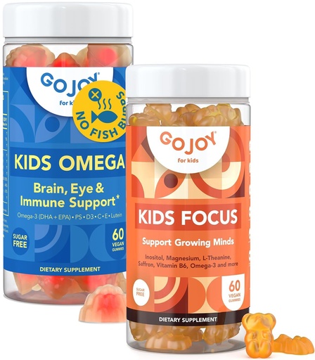 [BRSREHD2CF5RECTO] Kids Omega 3 DHA and 7 in 1 Kids Focus Gummies Bundle - Extra Support for Children