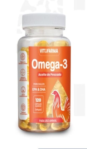 [BRSREY3ROUHQ22TA] Omega 3 for Roosters - EPA & DHA Aceite de Pescado para Gallos 120 Softgels (Capsules blandas)