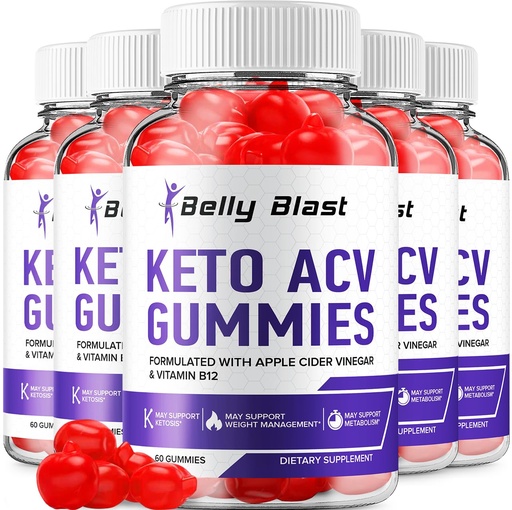 [BRSROAYFOIBWEA32] (5 Pack) Belly Blast Keto ACV Gummies - Advanced Formula Belly Blast Keto Plus ACV Gummies Apple Cider Vinegar, Weight Management, BellyBlast ACV Dietary Supplement Reviews Men Women (300 Gummies)