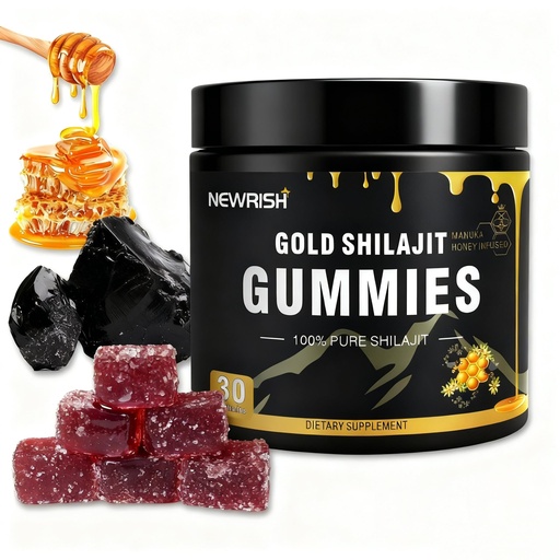 [BRSRE2YFOEJQGA34] Shilajit Gummies l Manuka Honey | Himalayan shilajit |No Added Sugar I Ashwagandha, Gokshura| Fulvic Acid & 85+ Trace Minerals I for Men, Women I Non-GMO I 100% Natural & Organic I 30 Gummy