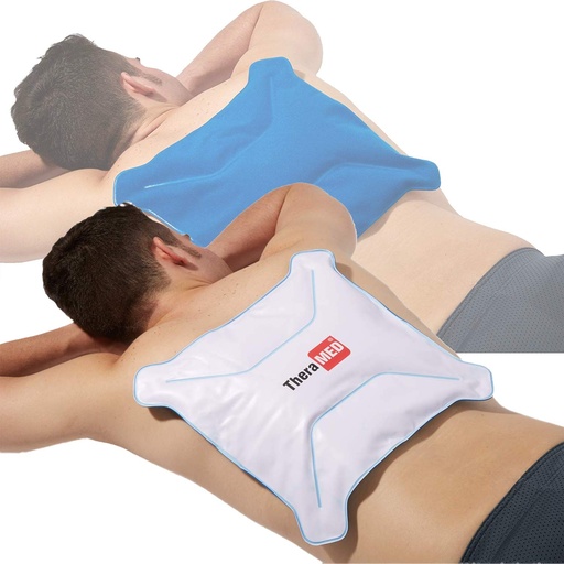 [BRSWIY37B56QAYLK] Thera-Med Therapeutic Icycold Back Pad, Portable Ice Packs for Back Pain and Body Inflammation, Reusable Soothing Cooling Gel Wraps, Adjustable & Flexible for Neck, Joint Pain, or Muscle Soreness