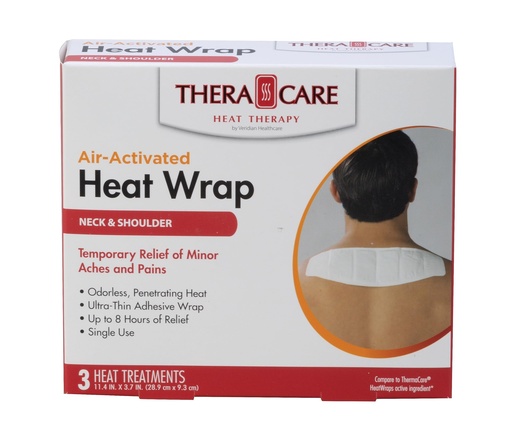 [BRSW2YIBCB4G2AYV] Thera|Care Air-Activated Heat Wrap | Neck, Wrist, Shoulder | 3-Treatments |Deep, Penetrating Pain Relief