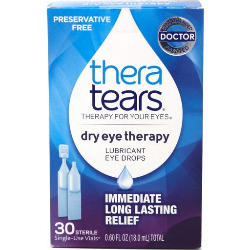 [BRSWIF35BYCGADLY] Thera Tears Lubricant Eye Drops Single Use Containers, 30 Each (Pack of 2)